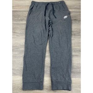 Nike Jogger Men Large Gray Sportswear‎ Club Jersey Ribbed Cuffs Comfort READ